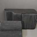 Dog Stairs 4 Steps for Small Dogs and Cats to Get on High Beds, Couch or Car, Pets Can Climb, Sit, Lie Down or Perch to Look Out Windows on The Spliceable Ramp, Provides Support, Grey19" H