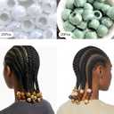 280Pcs Hair Beads for Braids Large Hole African Hair Bead for Women for Large Braids 14mm Brown Jumbo Pony Beads for Braiding Jewelry Making Macrame Crafts Assorted Colors Beading Supplies