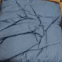 HIG Pre Washed Down Alternative Comforter Set Twin - Reversible Chic Quilt Design - Box Stitched with 4 Corner Tabs - Lightweight for All Season - Blue Duvet Comforter with 2 Pillow Shams