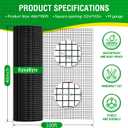 Dynabyte 19 Gauge Black Hardware Cloth 1/2 inch 48 x 100 ft Vinyl Coated Wire Mesh Roll for Chicken Wire Fencing, Garden Fence, Gopher Guard & Custom DIY Projects