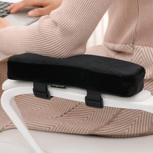 Chair armrest Cushions Elbow Pillow Pressure Relief armrest Pads 2-Piece Set of Office Chair armrest Gaming Chair armrest (Medium (Pack of 2), Black)