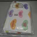 MEHOFOND 4pcs Valentines Shower Curtain Set Colorful Conversation Hearts Shower Curtain Sets for Valentine Heart Candy Bathroom Decor Curtains with Non-Slip Rugs Toilet Lid Cover and Bath Mat