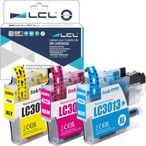 LCL Compatible Ink Cartridge Replacement for Brother LC30113PKS LC30133PKS LC-3011 LC3011 LC-3013 LC3013 LC-3013C LC3013C LC3013M LC3013Y High Yield MFC-J491DW MFC-J497DW MFC-J690DW (3-Pack CMY) LCL Compatible Ink Cartridge Replacement for Brother LC30113PKS LC30133PKS LC-3011 LC3011 LC-3013 LC3013 LC-3013C LC3013C LC3013M LC3013Y High Yield MFC-J491DW MFC-J497DW MFC-J690DW (3-Pack CMY)