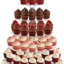 Cupcake Stand, 7 Tier Cupcake Tier Stand for 100 Cupcakes, Round Acrylic Cupcake Tower for Party, Dessert Table Stand for Wedding,Anniversary,Party
