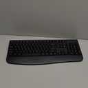 Wireless Keyboard, 2.4G Full-Sized Ergonomic Wireless Computer Keyboard with Wrist Rest for Windows, Mac OS Laptop/PC/Desktop/Notebook(Black)