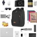 KROSER Laptop Backpack Large Computer Backpack Fits up to 17.3 Inch Laptop with USB Charging Port Water-Repellent Travel Backpack Casual Daypack for Business/College/Women/Men-Charcoal Black