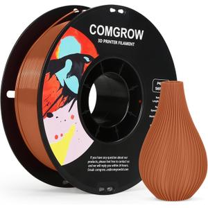 Comgrow PETG 3D Printer Filament 1.75mm, High Precision and Tough 3D Printer Filament 1kg (2.2LBS), Dimensional Accuracy +/- 0.02 mm, Fit Most 3D Printers Brown