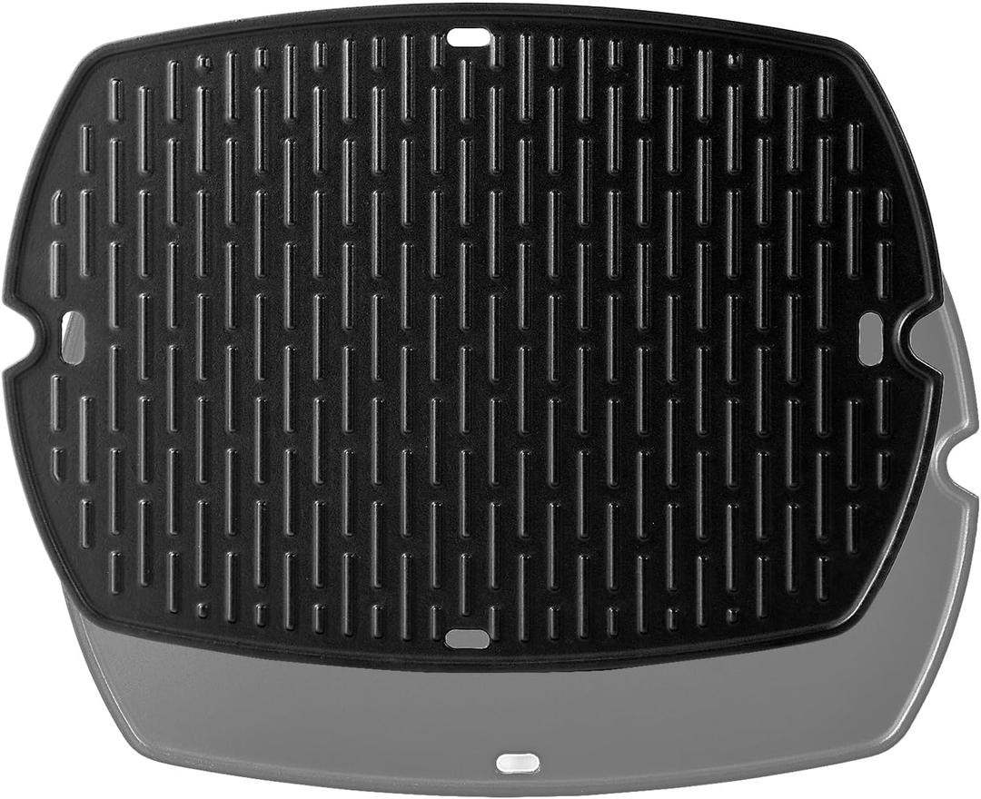 Q3200 Griddle Grill Replacement Parts for Weber Q Grill Parts Q300 Q 3200 Q3000 Q320 Q3100 Q 3000 Q 300 Q 320 Weber 6506 7646 57060001 586002 Reversible Full-Sized Cast Iron Griddle Plate Insert