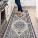 DEXI Kitchen Floor Mats Cushioned Anti Fatigue Runner Rug 24x59 Dark Grey
