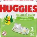 Huggies Natural Care Sensitive Baby Wipes, Unscented pack of 3