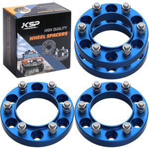 KSP 25mm1" Tacoma Wheel Spacers 6x5.5 Bolt Pattern, 6x139.7 to 6x139.7 Hubcentric Spacers Compatible with Toyota 4Runner Fj Cruiser Tundra 6 Lug Wheel, 4pcs Aluminum Tire Spacer with 106mm Hub Bore