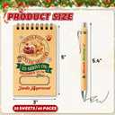 Fancy Land 48 Pcs Christmas Ballpoint Pen and Spiral Notepads Set Mini North Pole Notebooks Holiday Pens for Xmas Party Stocking Fillers Classroom Gifts Prizes