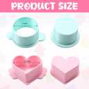 Cake Pop Cutter and Pusher Set - Round and Heart 3D Printed Mold Shapes Press | Baking Tools for Home, Birthday, Wedding Desserts | Reusable Design (Green,Pink)