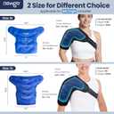 NEWGO Shoulder Ice Pack Wrap - FSA Eligible, Reusable Gel Cold Compression Sleeve for Rotator Cuff, Shoulder Surgery Recovery & Injuries, Tendinitis, Frozen Shoulder - Fits Both Shoulders