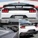 Rear Wickerbill Spoiler for 2024 2025 2026 Ford Mustang Carbon Fiber Look