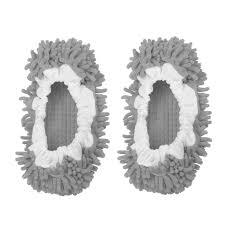 Dust Mop Slippers  Gray One Size 4 Pack