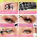 Lash Clusters Kit with Spikes Lashes Clusters Wispy 60D+80D+100D+200D Manga Eyelash Clusters D Curl 456PCS Cluster Eyelash Extensions Volume 12-18mm Individual Anime Lashes Kit Bond&Seal by WiWiLINK