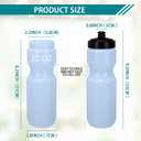 Nitial 24 Pcs Sports Water Bottles Bulk 22 oz Squeeze Reusable Sports Water Bottles Blank Plastic Water Bottles with Pull Top Cap for Adults Sports Fitness Bike, Dishwasher Safe
