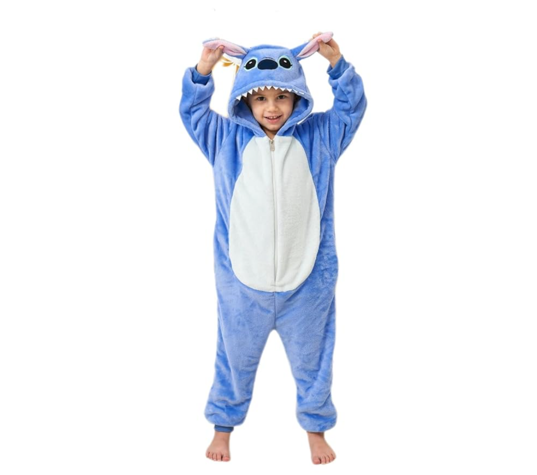 Kids Onesie Animal One Piece Pajamas Halloween Christmas Cosplay Costume, 10-12 YRS