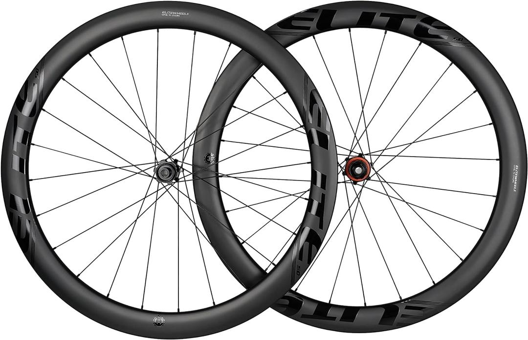 ELITEWHEELS Carbon Wheelset 700c Disc Brake UD Matte Carbon Fiber Road Bicycle Wheels 38/50/55/60/82mm Tubeless Clincher