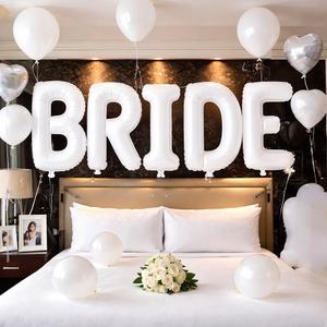 40 Inch White BRIDE Balloons Bachelorette Bridal Shower Large White Bride Letter Foil Aluminum Balloons Banner for Bride To Be Bachelorette Wedding Engagement Baby Shower Party Decorations