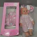 12'' Baby Doll Playset with Clothes and Dolls Carrier Accessories Included Baby Carrier, Bottles, Nipple, Socks, Headbands