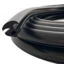 EPDM Dense Rubber Window Locking Gasket, Weather Stripping Seal for Stationary Windows or Windshields, Fit 1/4" Glass and 1/8" Panel Edge, 26Feet