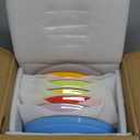 Y YHY Pasta Bowls Set of 6, 30 oz Ceramic Shallow Bowls, Serving Bowls Pasta Plates and Salad Bowls, Microwave & Dishwasher Safe Soup Bowls, Assorted Colors Christmas Day Gift