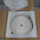 MALACASA LYDIA Ceramic Canisters Set with Airtight Lids, 80/40/20 oz Coffee Canisters Sets for the Kitchen, Large Jars for Flour, Sugar, Pasta, Coffee, Cookies, Tea - Set of 3, Hexagon (White)