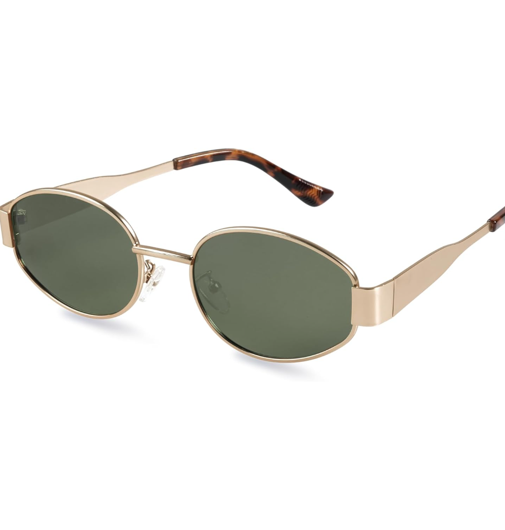 livho 2025 Trendy Oval Sunglasses - Stylish Polarized Shades for Everyday - Retro Metal Frames