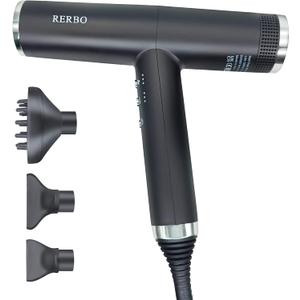 Professional Ionic Hair Dryer High-Speed 110000 RPM Low Noise Temperature Control Portable Negative Ionic Blow Dryer with Diffuser and Concentrator for Home, Travel and Salon
