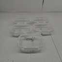 KOMUEE 30 oz 5 Pack Glass Meal Prep Containers 2 Compartments, Glass Food Storage Containers with Lids, Airtight Lunch Box, Microwave, Oven and Freezer Safe, White