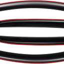 Lightronic Extra Durable Clip-on in-Channel Auto Vent Window Visor, Fit 2012-2018 Ford Focus Sedan & Hatchback, UV Protection Rain Guard, Original Wind Deflector, No-Drill Install, Dark Smoke, 4-Pcs