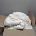 HYMOKEGE Ivory Queen Comforter Set Seersucker 7 Pieces, All Season Luxury Bed in a Bag for Bedroom, Bedding Set with Comforters, Sheets, Pillowcases & Shams