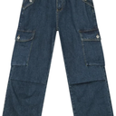 Brand: Generic
Men Straight Pleated High Tube Large Pocket Street Work Wear American Jeans Wide Leg Denim Pants Size XL