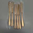 JASHII 6-pieces Stainless Steel Spreader Knife, Shiny Peanut Butter Knives Butter Knife Spatulas Spreader and Curler for Spreads Butter Cheese and Condiments - Rose Gold