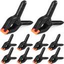 10 Pcs Spring Clamps, PureGuard 4.5 Inch Large Plastic Spring Clips Clamps Heavy Duty Woodworking Clamps for Crafts Balloon Arch Photography Backdrop Stand Pool Cover Clips