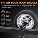 VOISEN Spare Tire Carrier,Boat Trailer Spare Tire Mount, Spare Tire Mount for Utility Trailer,Fits 4 5 6 Lugs Trailer Wheels on 4", 4.5'', 4.75'', 5'' and 5.5'' Bolt Patterns,Holds up to 150 Lbs