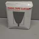 AJAZZ Blackout Accordion Door Invisible Accordion Doors Interior Magnetic Door Curtain for Bedroom Living Room Doorway Curtain Sets Included Rod (1 Pack, 43W x 78 L, Black)