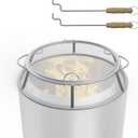 SafBbcue Fire Pit Spark Screen for Solo Stove Ranger Shield Accessories, Stainless Steel Fire Pit Protector Mesh Screen for Solo Stove Ranger Screen Cover, Round Spark Screen with Removal Tools