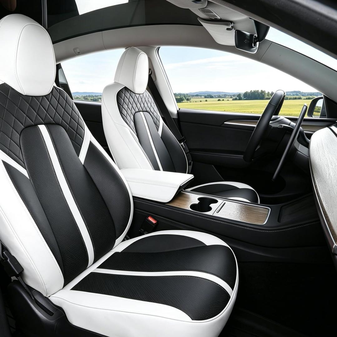 Tesla Model Y Car Seat Covers — Full Set Nappa Leather 2025-2026