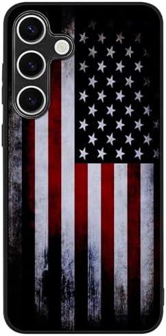 QGX Compatible with Samsung Galaxy S25 Plus Case American Flag Pattern Military-Grade Drop Protection Non-Slip Sides Anti-Scratch Back Shockproof Lightweight Slim Case for Samsung Galaxy S25 Plus