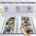 Popotop Photo Album 4x6 300 Photos with Writing Space, Leather Cover Album with Display Picture Window, Photo Book for Wedding Family Baby Gift