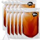 Concealable and Reusable Cruise Plastic Flask kit,Juice Travel Plastic Flasks Bags Drink Bags,Leak-Proof, BPA-Free for Travel Outdoor Sports, Concerts, Events(32OZ-10PCS)