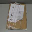 Expandable Under Cabinet Shelf, Extendable Under Shelf Storage with Removable Wire-Like Back for Pantry Cabinet, Laundry Room, Shoe Rack. (White, 2 Pack, Interior: 5" H x 10" D)