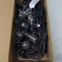SUNTHIN Outdoor String Lights, 96FT Patio Lights with 32 LED Shatterproof Bulbs, Hanging for Outside, Garden, Backyard, Deck, Porch, Fence, Bistro, Pool, Party (Black)