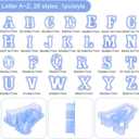 BENECREAT Alphabet Cookie Cutters 2.5 Inch Small Plastic Fondant Cutters Resin Mold Blue Letter Shape Cookie Cutters for DIY Biscuit Baking Cake Tool Fondant Moulds, 26-Piece