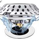 Universal Tub Stopper Bathtub Drain Plug, Pop Up Tub Drain Hair Catcher, Drain Cover with Strainer, Bathroom Bathtub Stopper, Anti-Clogging Bath Tub Stoppers for 1.45-1.8" Drain Shoe