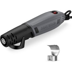 DIAFIELD Mini Heat Gun, 2 Temp Setting 302-842 Fast Heat Hot Air Gun Tool with Reflector Nozzle and 5.9Ft Cable Overload Protection for Epoxy Resin, Craft, Embossing, Shrink Wrapping & DIY