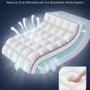 Dual Layer 4 Inch Memory Foam Mattress Topper Queen Size, 2" Cooling Gel Memory Foam & 2" Pillow Top Bed Topper, CertiPUR-US Mattress Cover for Pressure Relief, 21" Deep Pocket, White